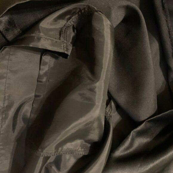 Worthington Black Satin Sheath Dress 14 updated pics - Picture 5 of 7